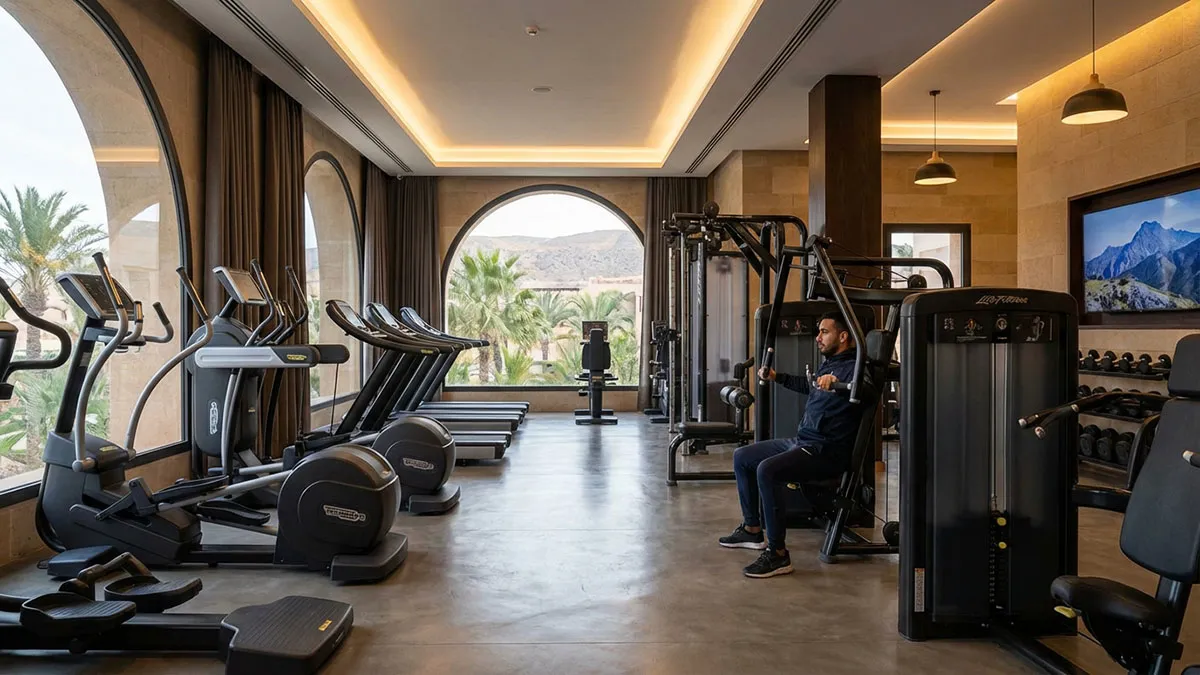 Fitness à Agadir dans une salle premium moderne avec espace cardio et renforcement