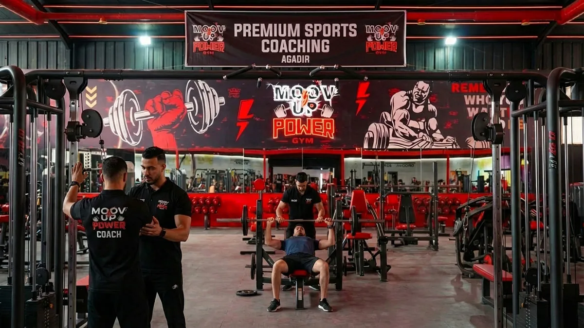 coaching sportif à Agadir chez Power Gym Moov Up dans un cadre premium