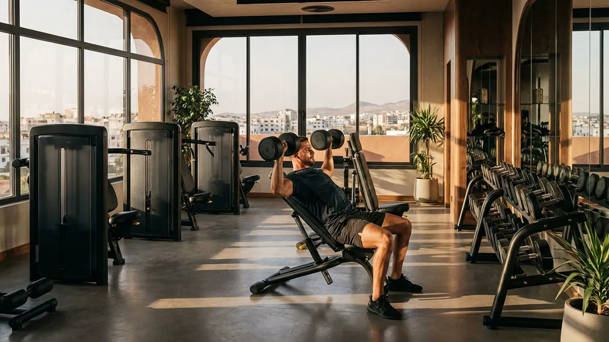 Prise de masse à Agadir dans une salle premium avec entraînement musculation