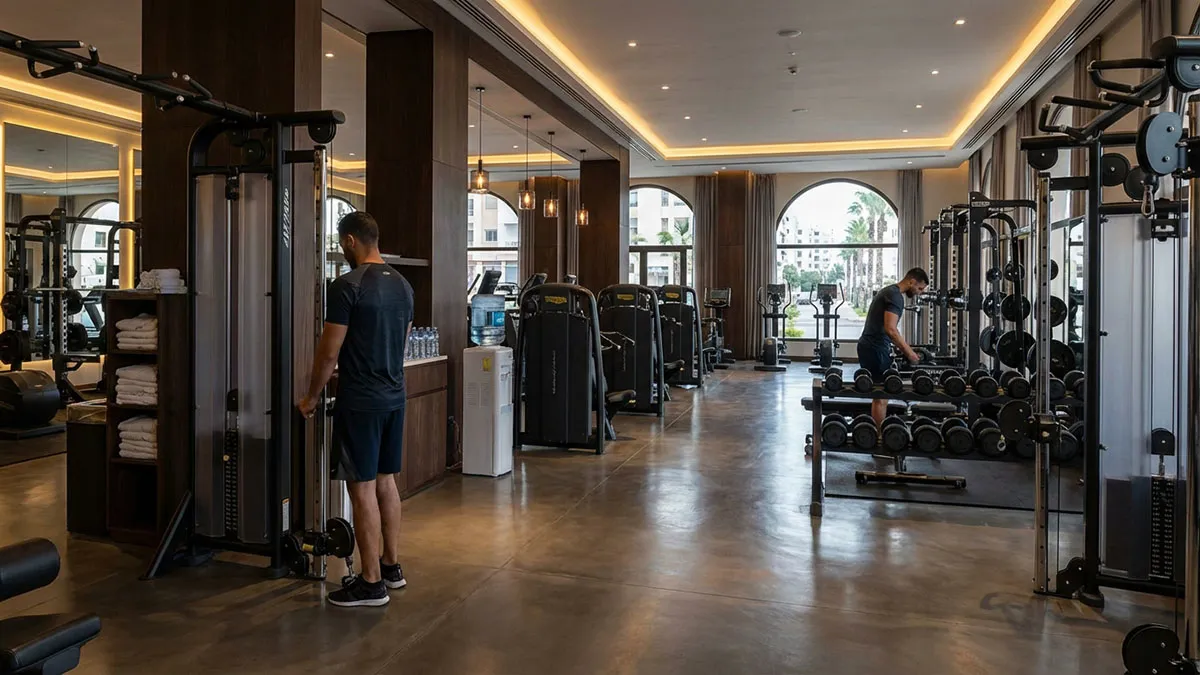 Salle de musculation à Agadir moderne avec espace premium et équipements complets
