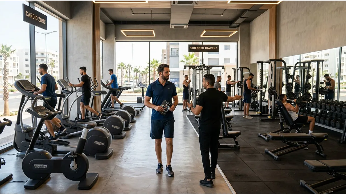 remise en forme à Agadir dans une salle de sport bien équipée