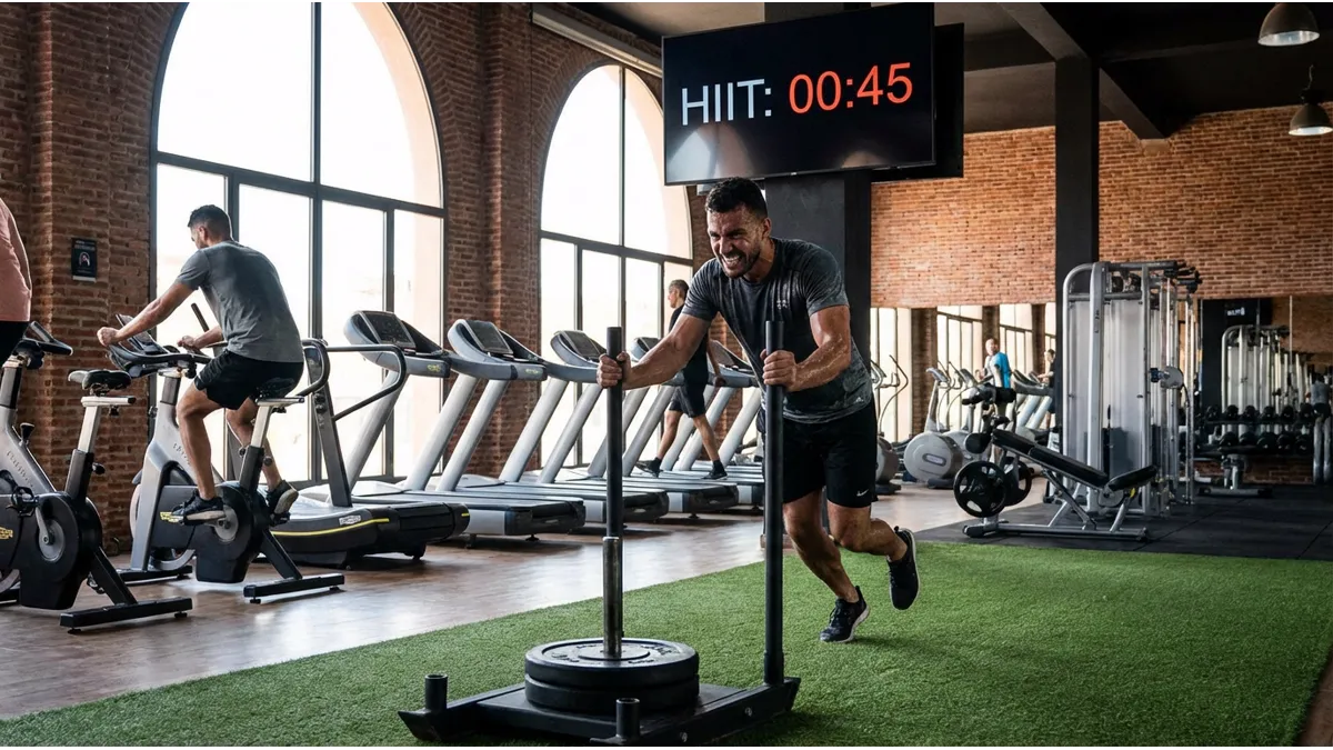 cardio training à Agadir en format HIIT dans une salle de sport premium