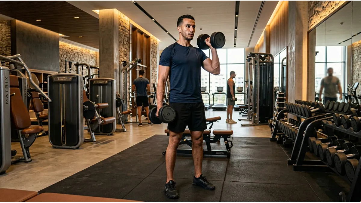sèche musculaire à Agadir en salle premium avec entraînement de musculation