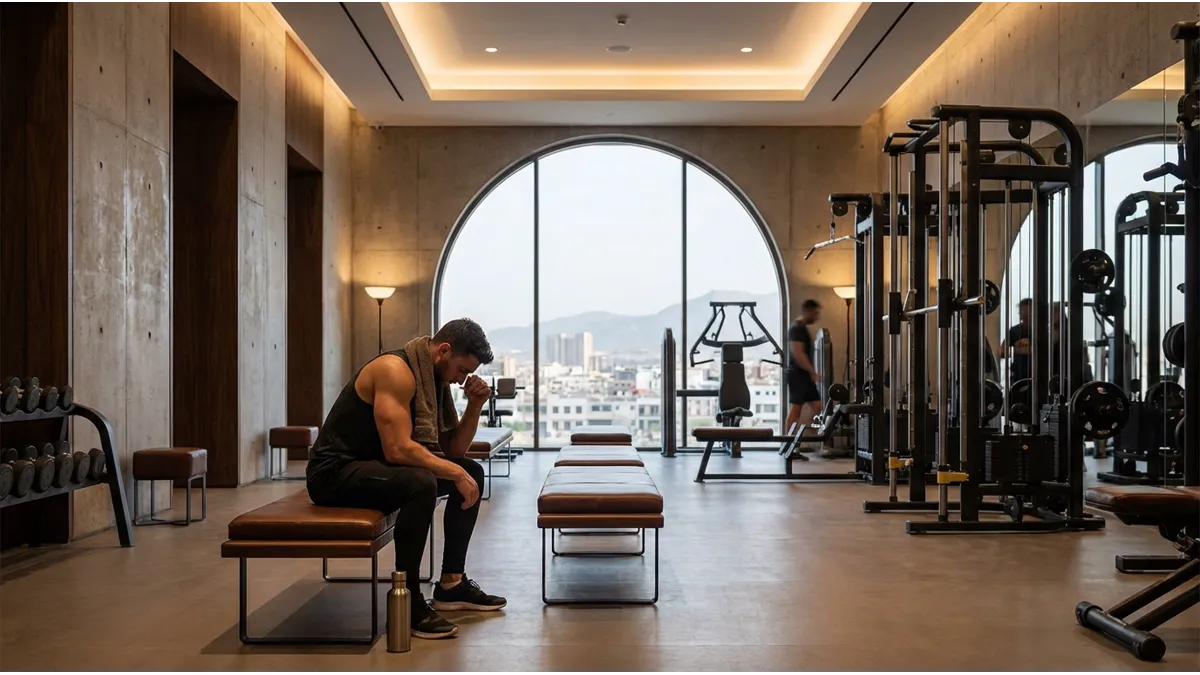 Récupération musculaire à Agadir après une séance de musculation dans une salle premium