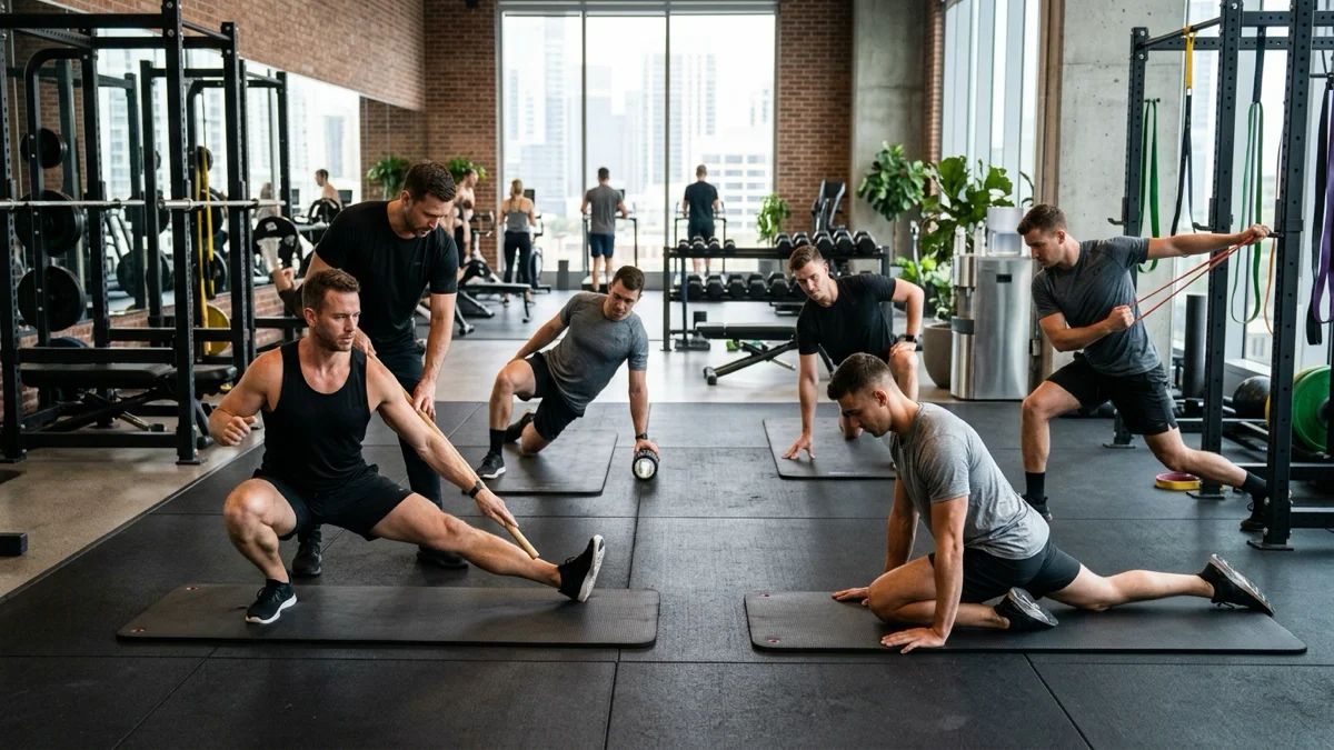 Des exercices de flexibilité pour améliorer l'amplitude de mouvement en musculation.